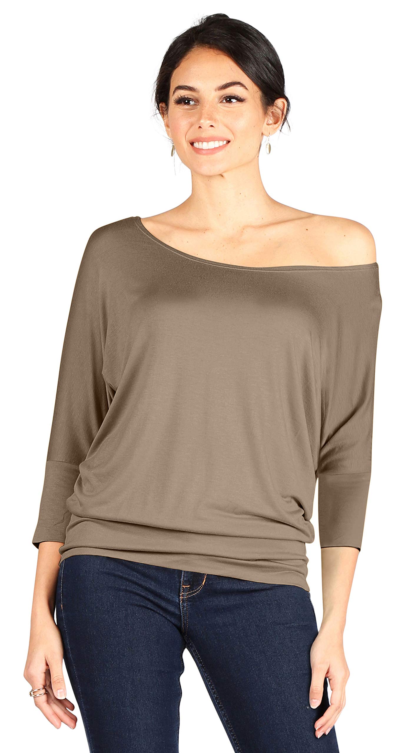 Foto 3 pulgar | Camisa Simlu Para Mujer, Caqui, Manga Larga, Cuello Redondo, Talla Xxl - Venta Internacional.