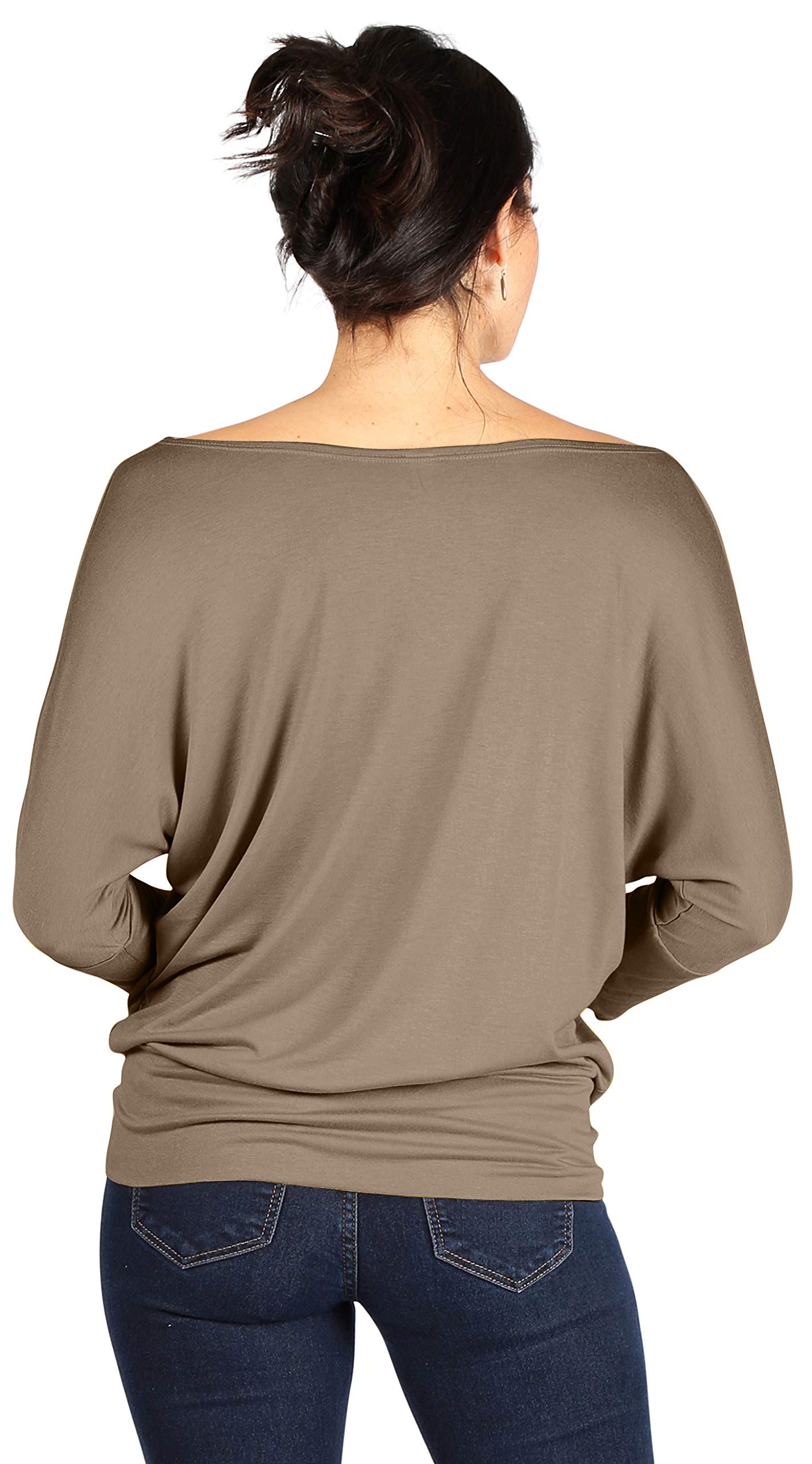 Foto 4 pulgar | Camisa Simlu Para Mujer, Caqui, Manga Larga, Cuello Redondo, Talla Xxl - Venta Internacional.