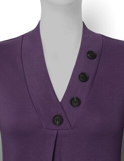 Foto 4 | Camiseta Tipo Túnica Messic De Manga Larga Para Invierno Para Mujer, Color Morado Oscuro - Venta Internacional.