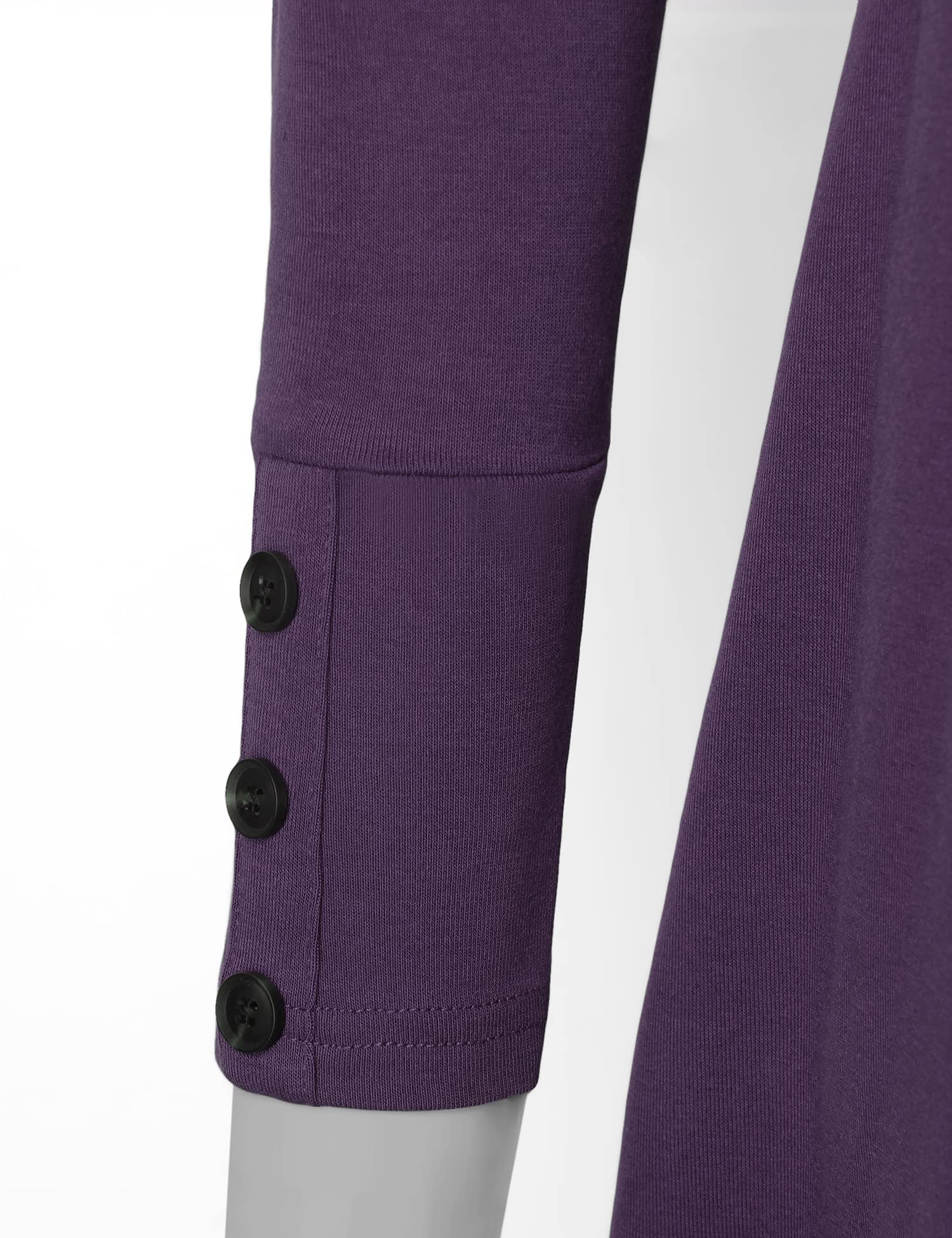 Foto 6 pulgar | Camiseta Tipo Túnica Messic De Manga Larga Para Invierno Para Mujer, Color Morado Oscuro - Venta Internacional.