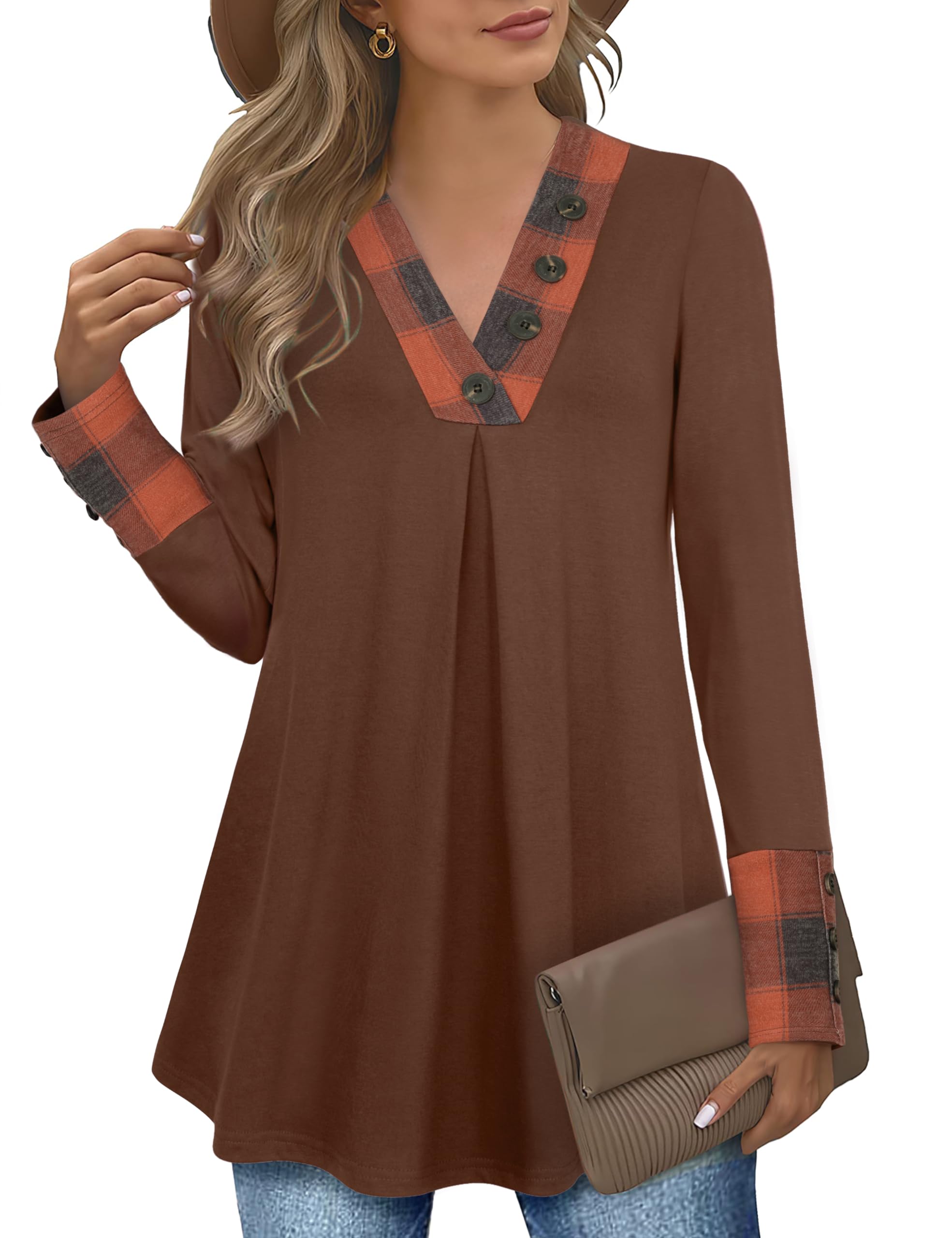 Sudadera Tipo Túnica Messic Para Mujer, Color Rojo Marrón, Talla L - Venta Internacional.