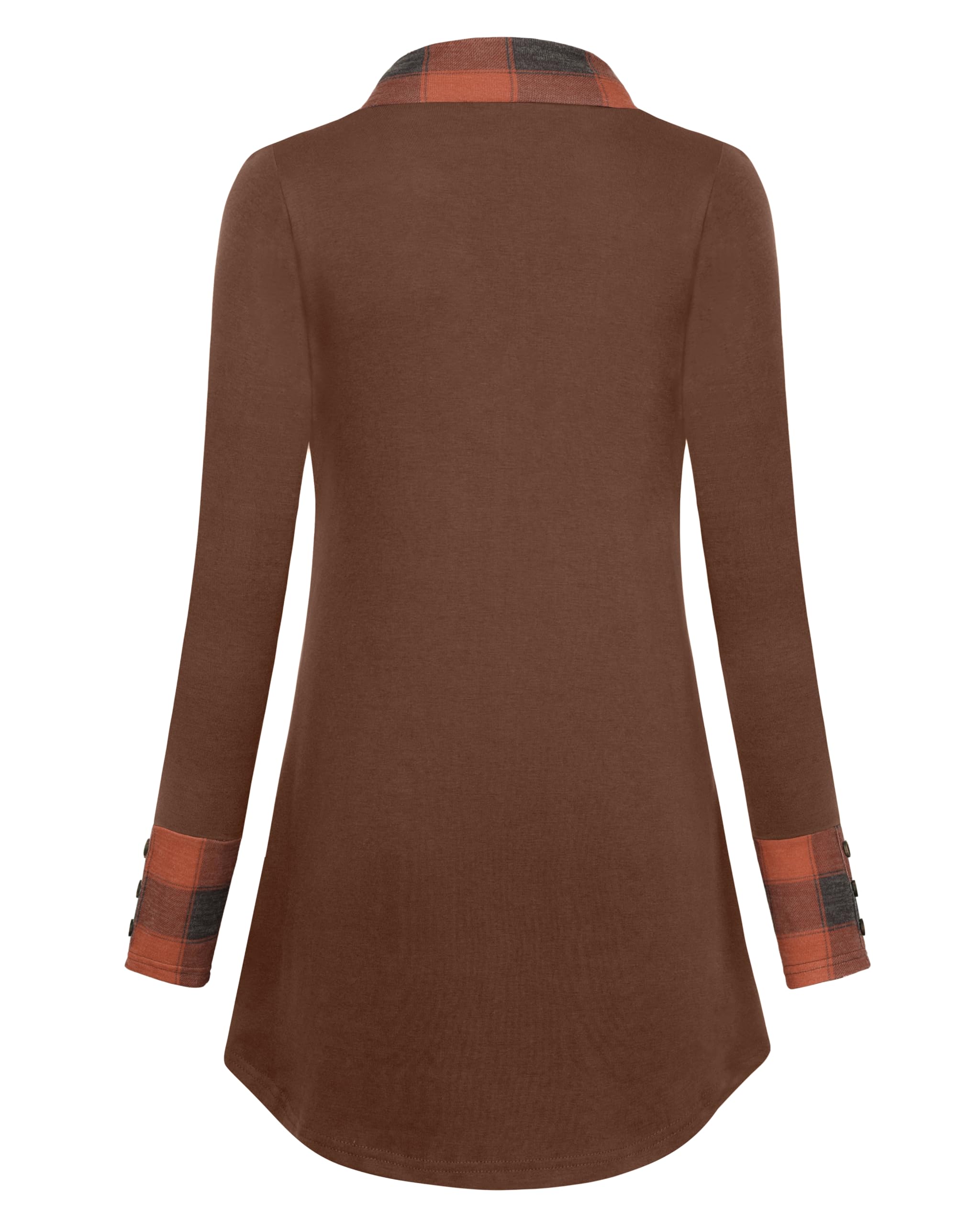 Foto 3 | Sudadera Tipo Túnica Messic Para Mujer, Color Rojo Marrón, Talla L - Venta Internacional.