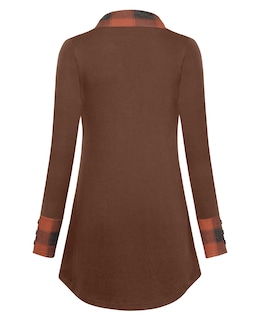 Foto 3 | Sudadera Tipo Túnica Messic Para Mujer, Color Rojo Marrón, Talla L - Venta Internacional.