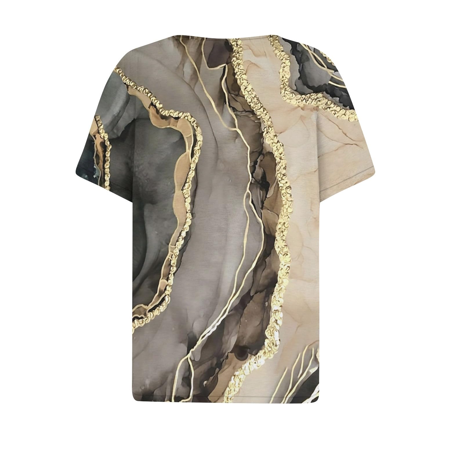 Foto 6 pulgar | Camiseta Tipo Túnica Cotecram Para Verano De 2024, Con Estampado Bohemio Para Mujer, Color Caqui - Venta Internacional.