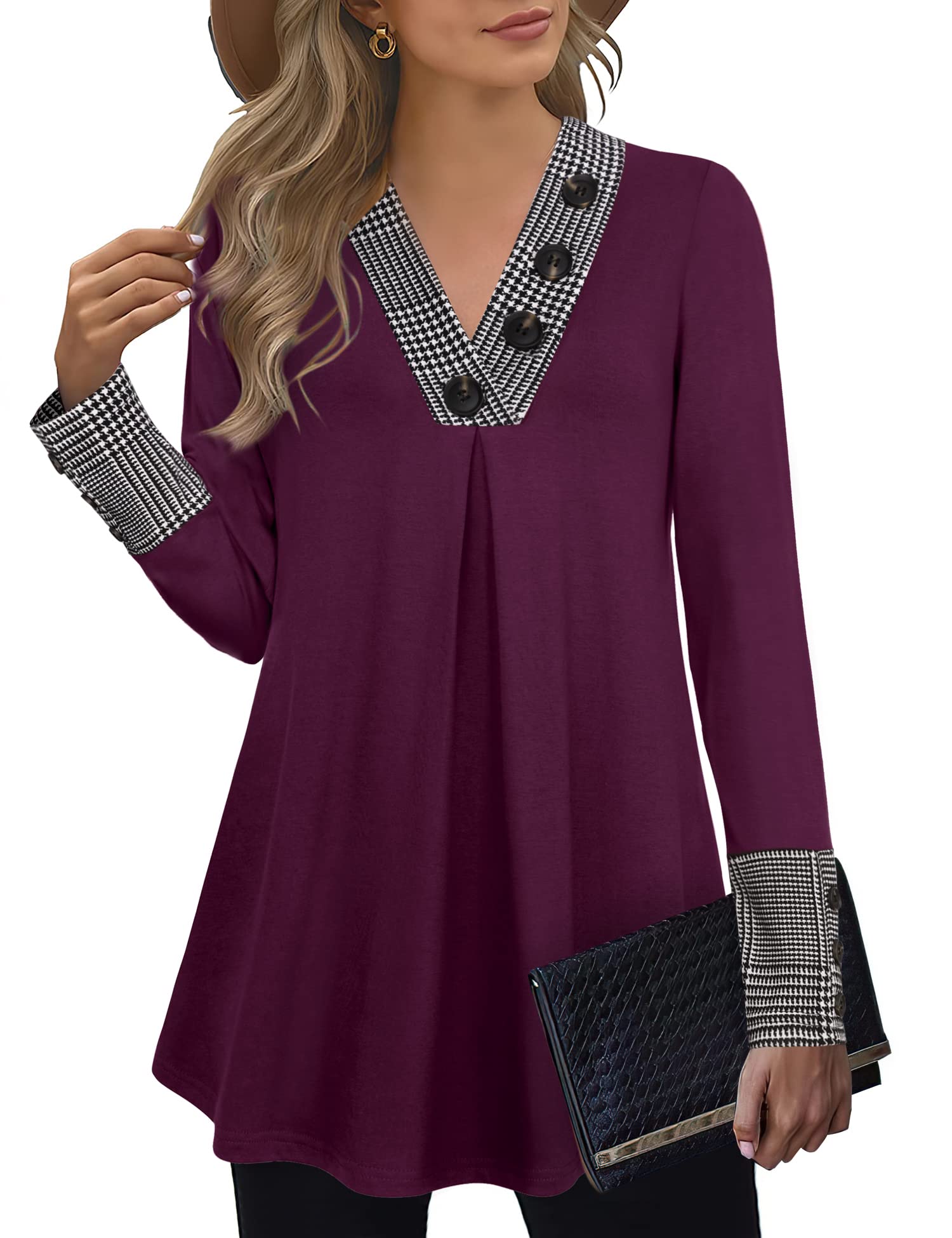 Foto 1 | Jersey Tipo Túnica Messic Winter Para Mujer, Color Magenta, Talla M - Venta Internacional.