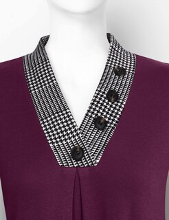 Foto 4 | Jersey Tipo Túnica Messic Winter Para Mujer, Color Magenta, Talla M - Venta Internacional.
