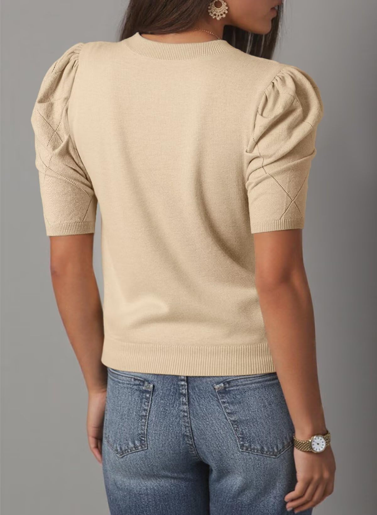 Foto 3 pulgar | Jersey Dokotoo Summer Para Mujer De Manga Corta A Ganchillo - Venta Internacional.