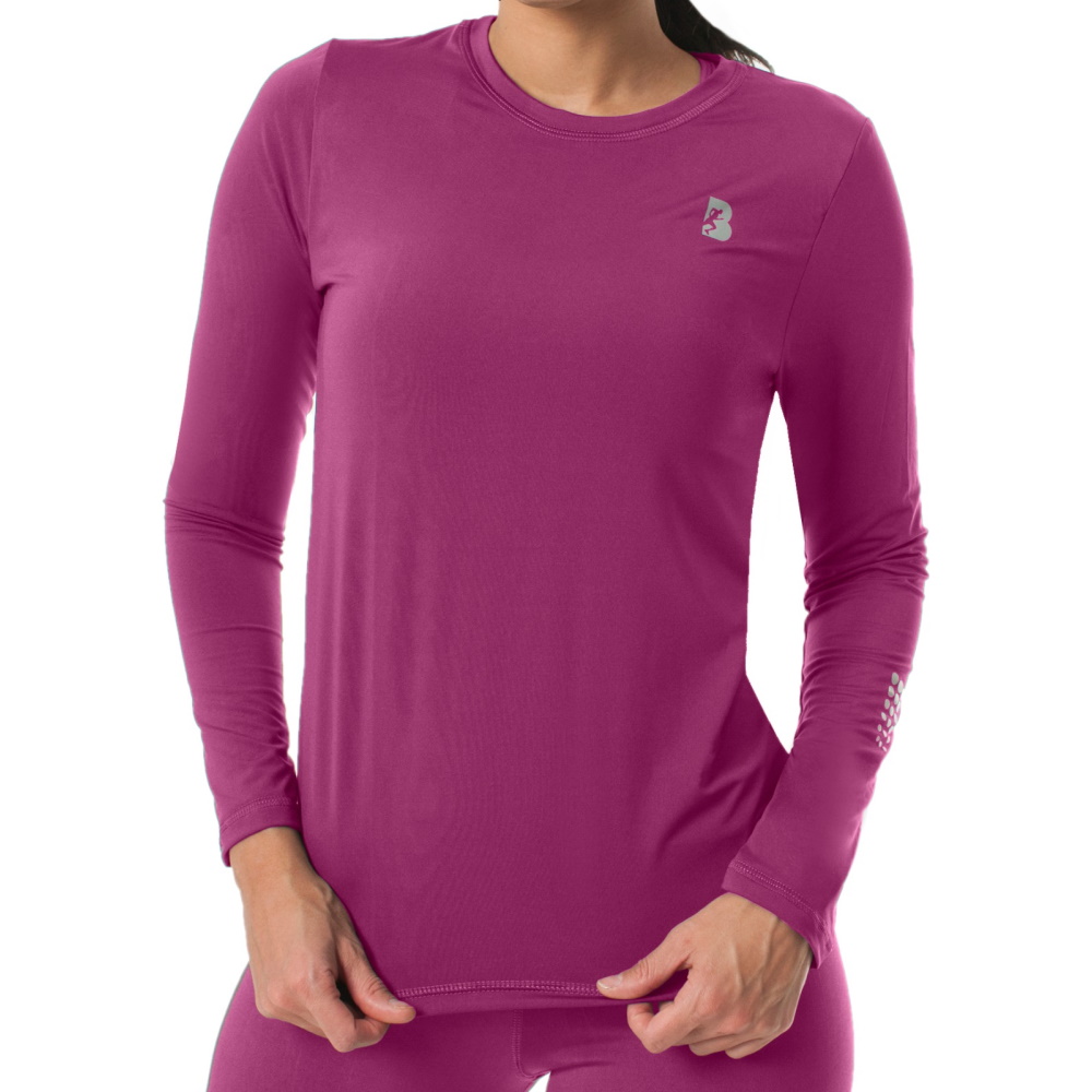 Foto 2 pulgar | Playera Deportiva Manga Larga Dry-fit Black Secret Sport Fucsia para Mujer