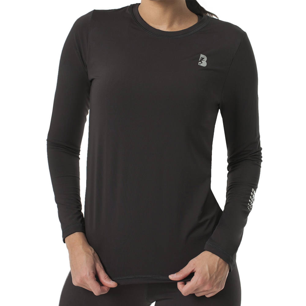 Foto 2 pulgar | Playera Deportiva Manga Larga Black Secret Sport Negro para Mujer