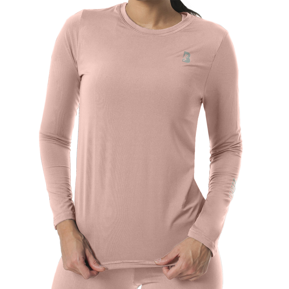 Foto 2 pulgar | Playera Dry-fit Black Secret Manga Larga Rosa