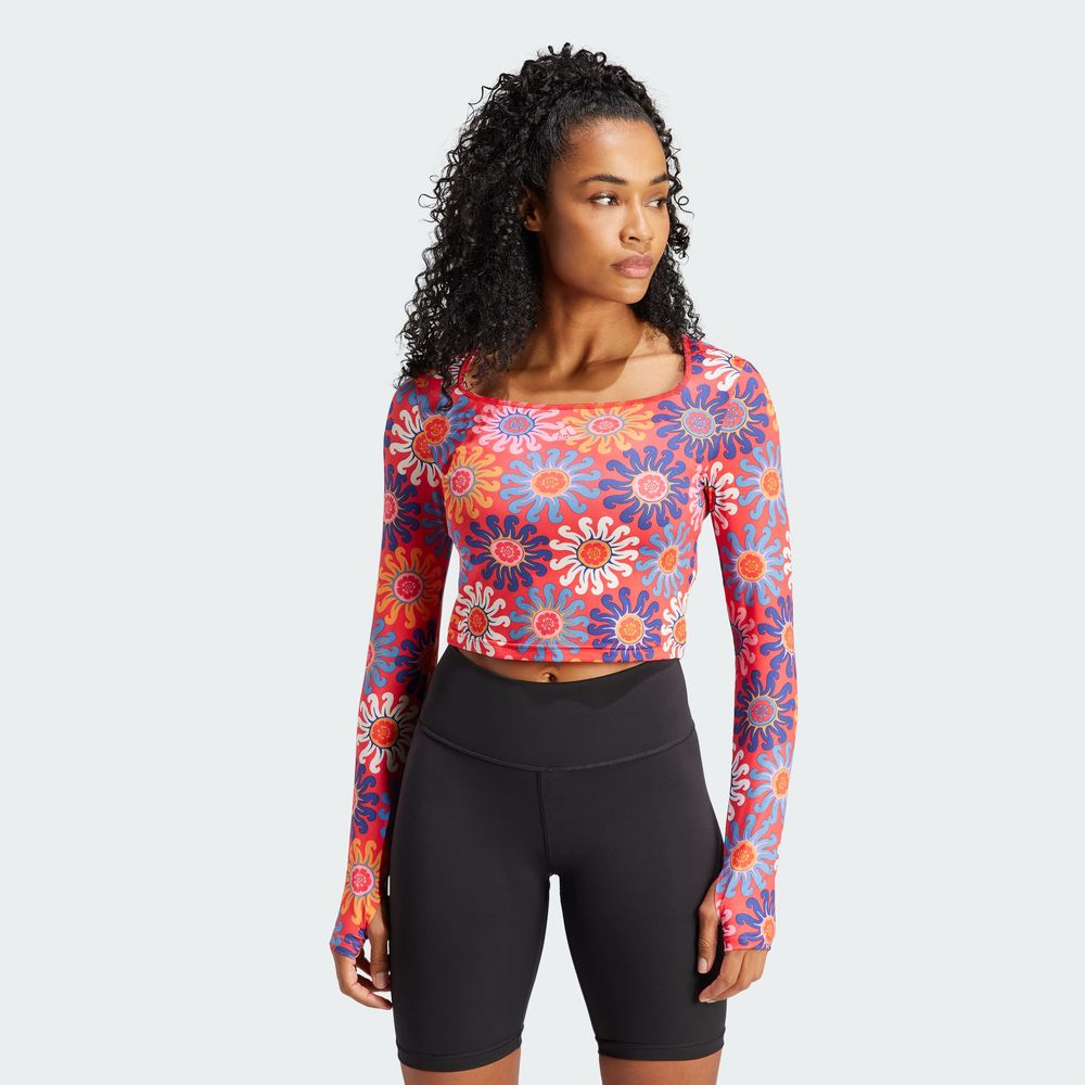 Foto 3 | Playera Adidas X Farm Rio para Mujer