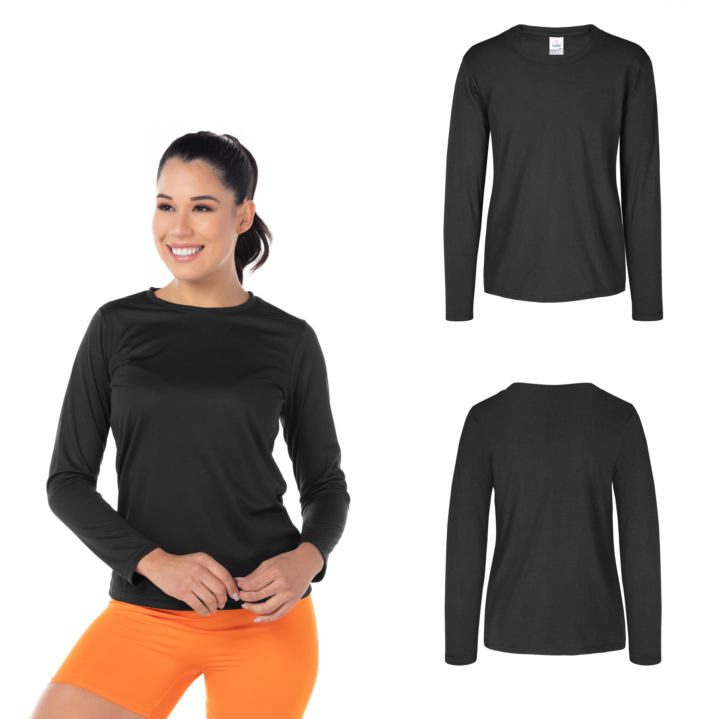 Foto 3 pulgar | Playera Manga Larga Yazbek para Dama Negra