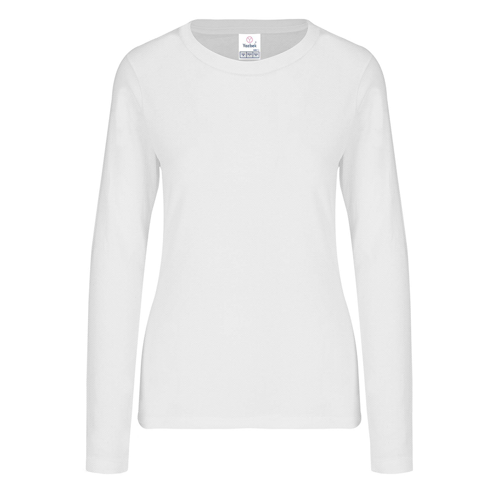 Playera Manga Larga Yazbek Blanca para Dama