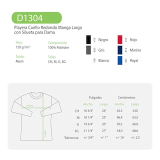 Foto 3 | Playera Manga Larga Yazbek Blanca para Dama