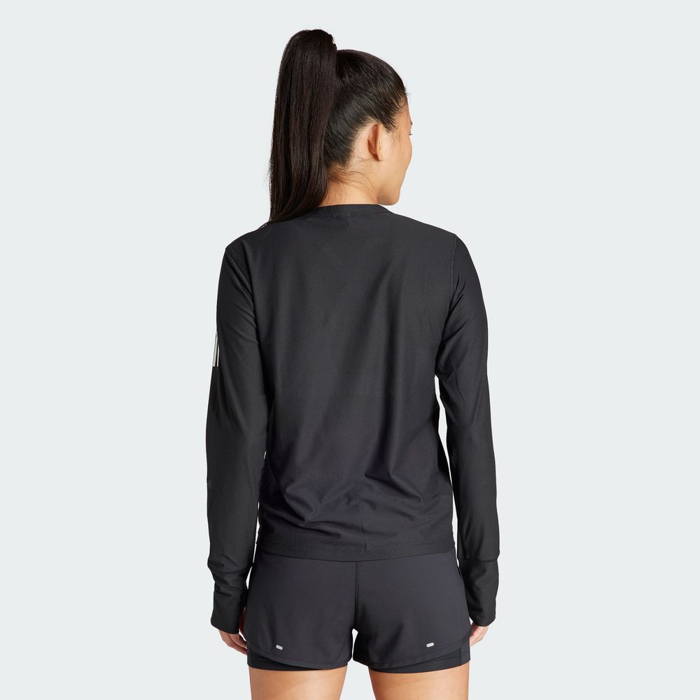 Foto 5 pulgar | Playera Adidas Own The Run Manga Larga Negra para Mujer