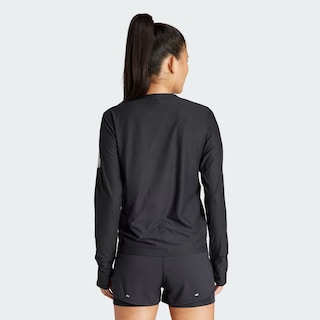 Foto 4 | Playera Adidas Own The Run Manga Larga Negra para Mujer