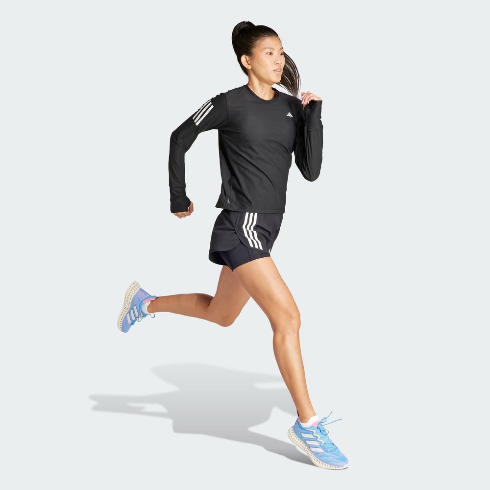 Foto 6 pulgar | Playera Adidas Own The Run Manga Larga Negra para Mujer