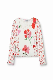 Foto 1 | Playera Patch Flores Desigual