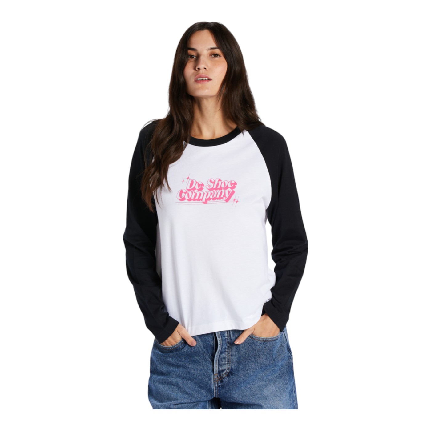 Playera Dc Shoes Timeless Raglan  Color Blanco Mujer Modelo Adjzt03060xwwk