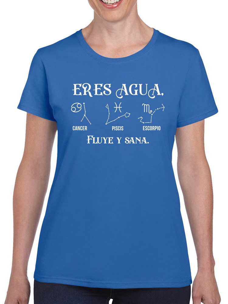 Foto 2 pulgar | Playera Smartprintsink color Azul para Mujer