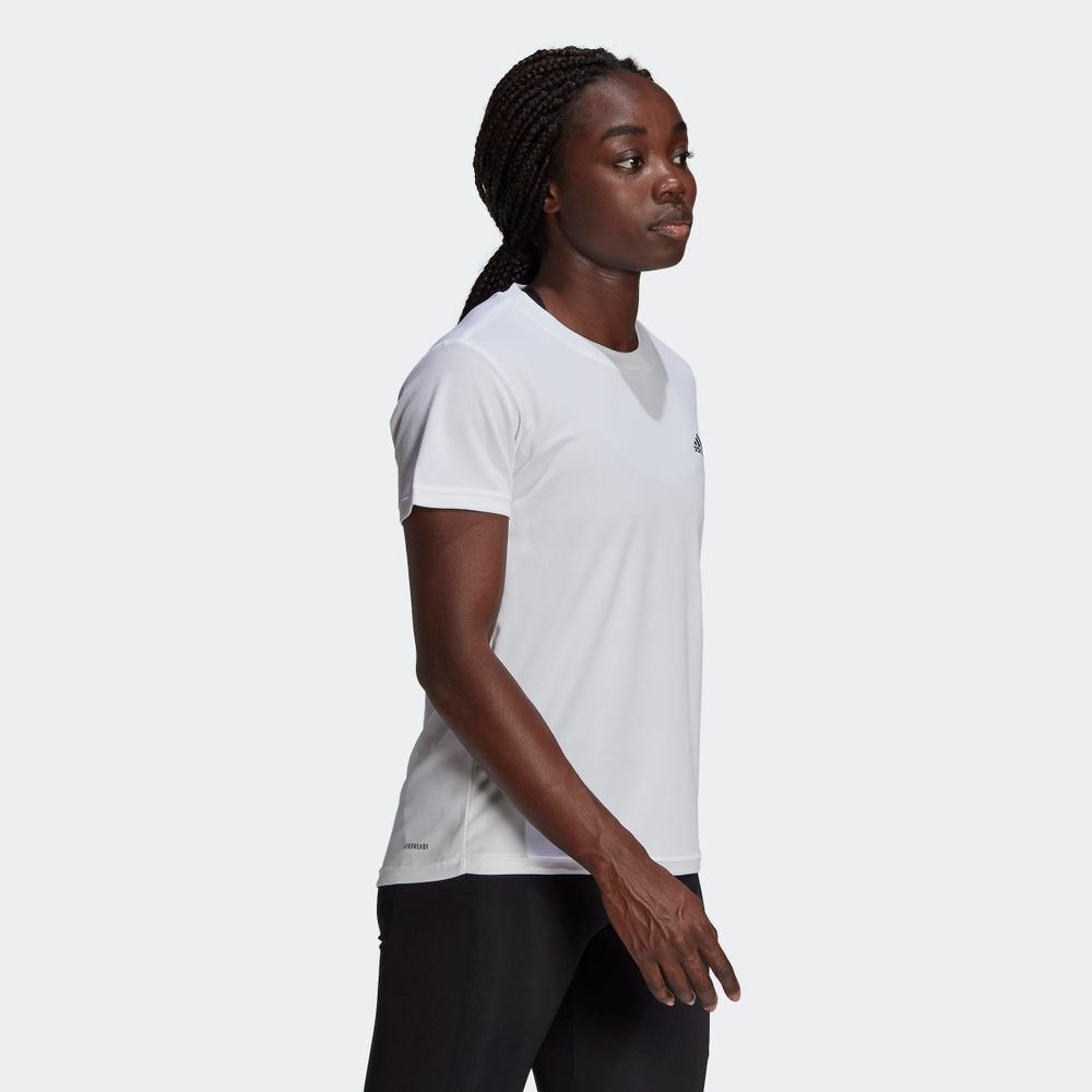 Foto 6 pulgar | Playera Adidas Aeroready Designed 2 Move Sport color Blanco para Mujer