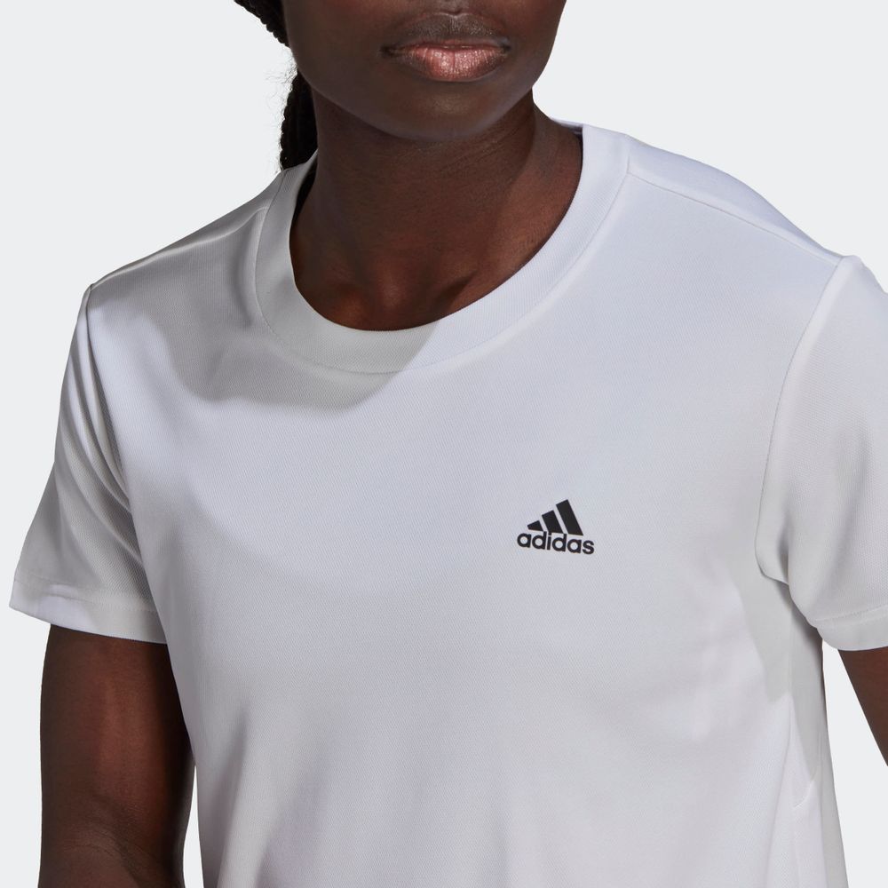 Foto 8 pulgar | Playera Adidas Aeroready Designed 2 Move Sport color Blanco para Mujer