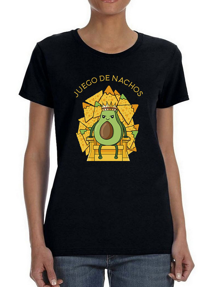 Foto 2 pulgar | Playera Smartprintsink Para Mujer Juego De Nachos Color Negro