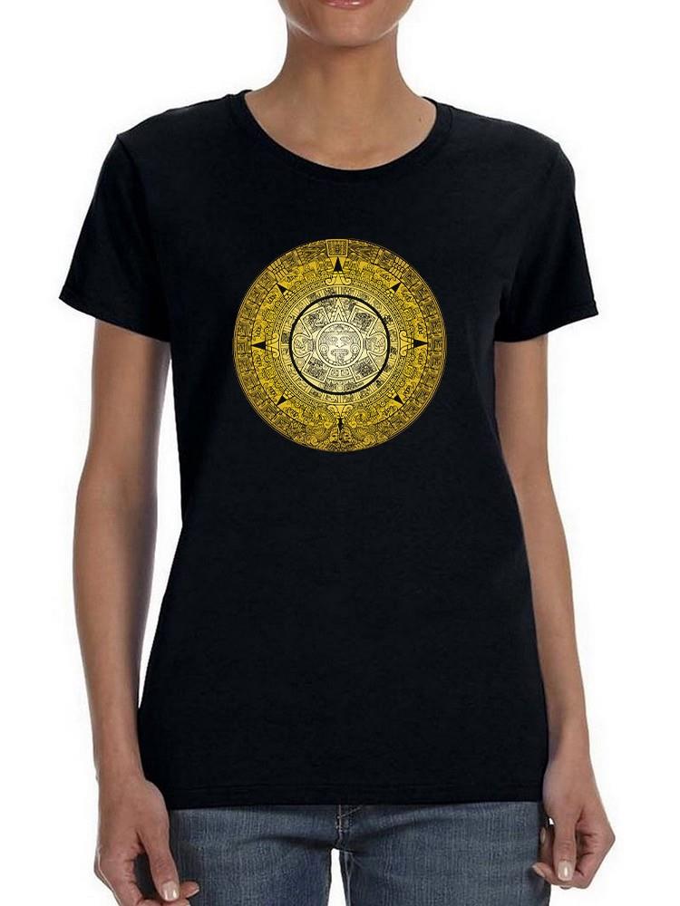 Foto 2 pulgar | Playera Smartprintsink Para Mujer Calendario Azteca Color Negro