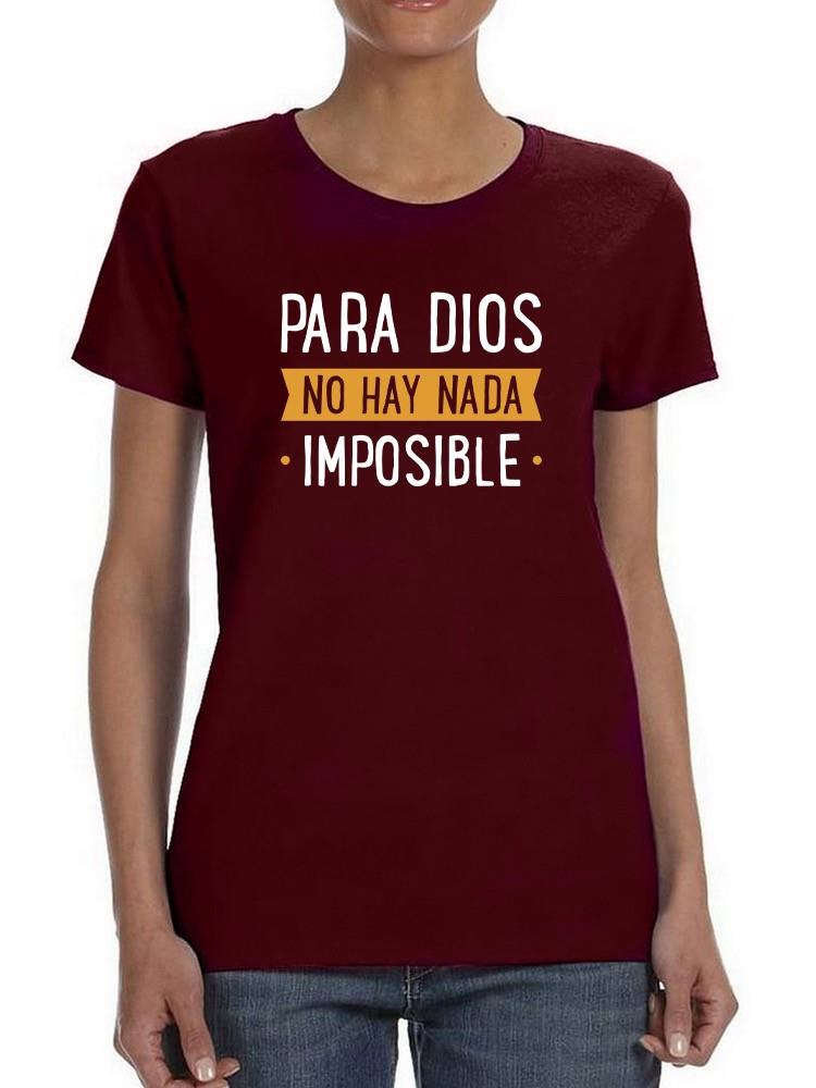 Foto 2 pulgar | Playera Smartprintsink Para Mujer Para Él No Hay Nada Imposible Color Marrón