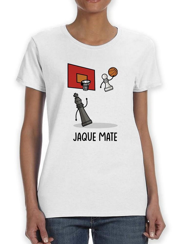 Playera Smartprintsink Para Mujer Jaque Mate Color Blanco