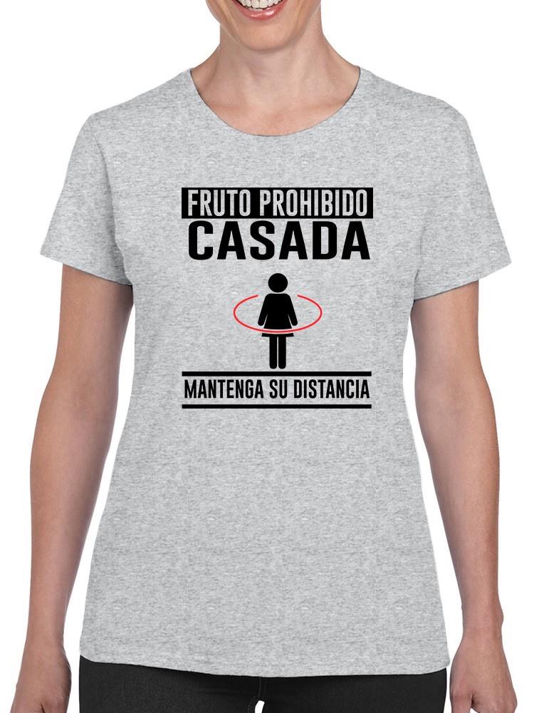 Foto 1 | Playera Smartprintsink Para Mujer Mantenga Su Distancia. Casada! Color Gris