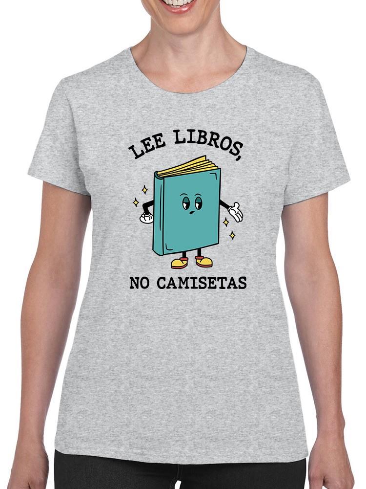 Foto 2 pulgar | Playera Smartprintsink Para Mujer Lee Libros, No Camisetas Color Gris