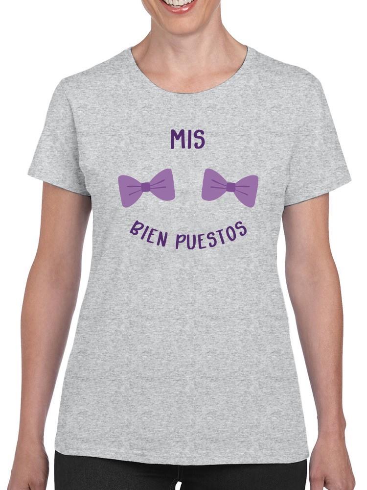 Foto 2 pulgar | Playera Smartprintsink Para Mujer Moños Bien Puestos Color Gris