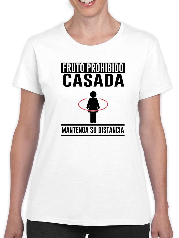 Foto 2 pulgar | Playera Smartprintsink Para Mujer Mantenga Su Distancia. Casada! Color Blanco