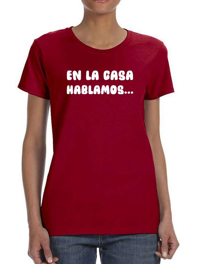 Foto 2 pulgar | Playera Smartprintsink Para Mujer En La Casa Hablamos... Color Ladrillo