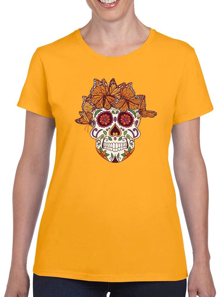 Foto 2 pulgar | Playera para Mujer Smartprintsink color Amarillo Catrina