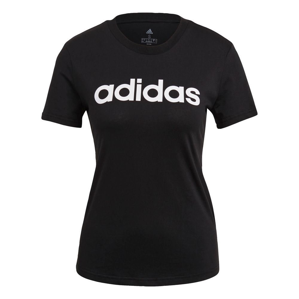 Foto 2 pulgar | Playera Adidas  Loungewear Essentials Negra para Mujer
