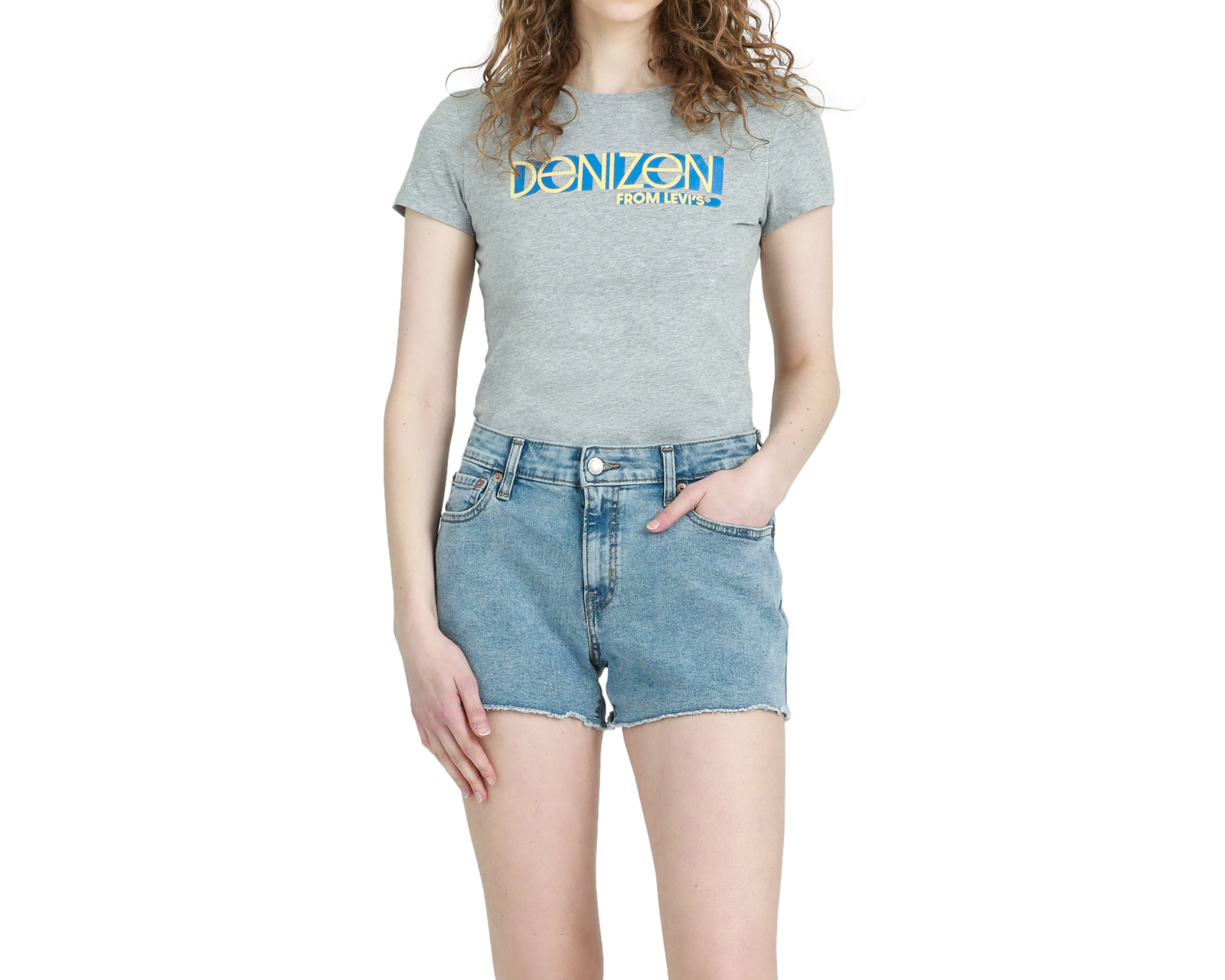Camiseta Denizen Manga Corta 84315-0048 color Gris