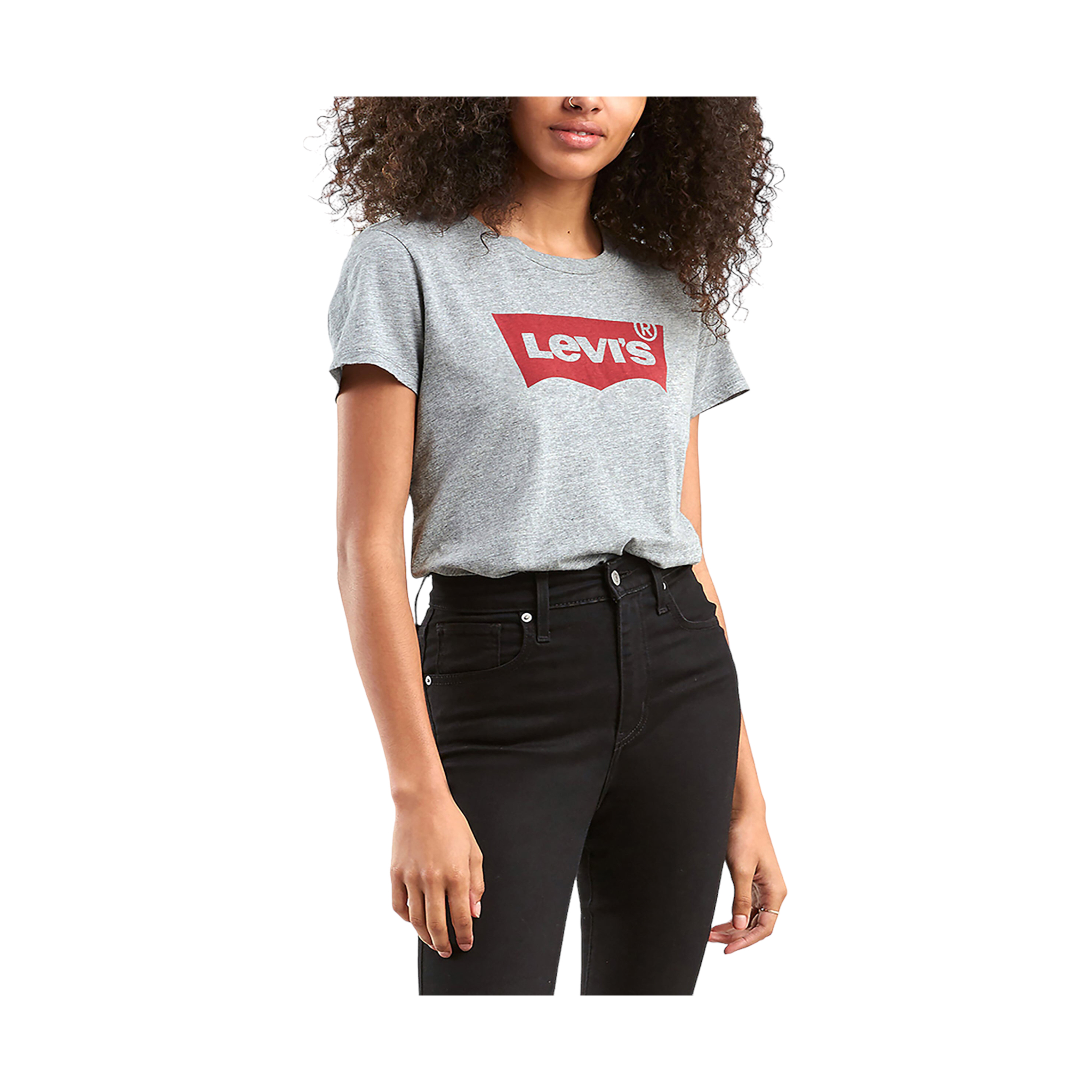 Foto 2 pulgar | Playera Levi's Perfect Tee Gris para Mujer