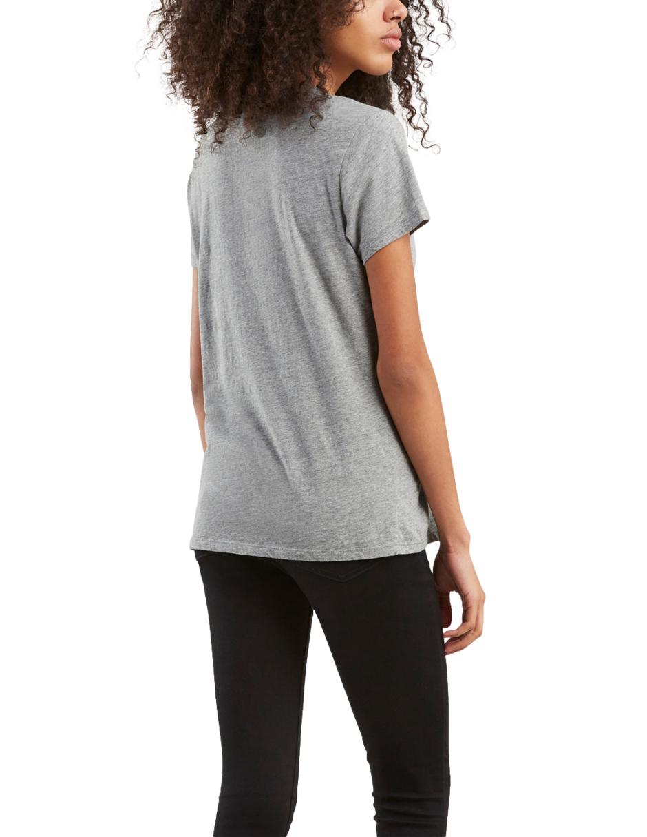 Foto 4 pulgar | Playera Levi's Perfect Tee Gris para Mujer