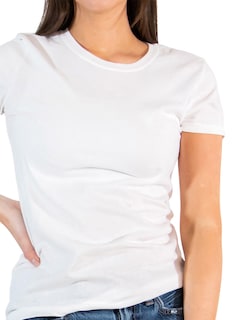 Foto 2 | T-shirt Too Good Cuello Redondo color Blanco para Mujer