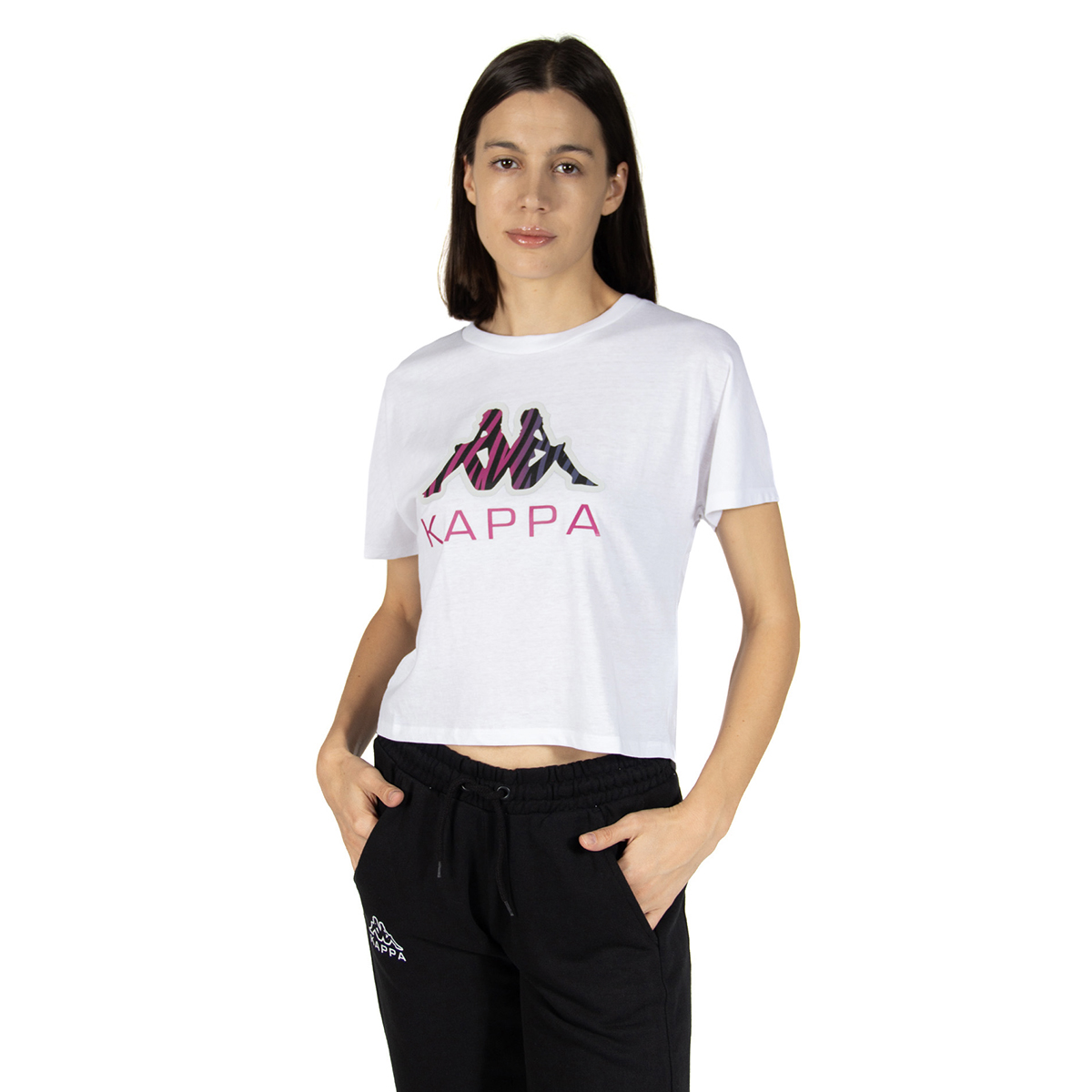 Foto 2 pulgar | Playera Kappa Edalyn Blanca para Mujer