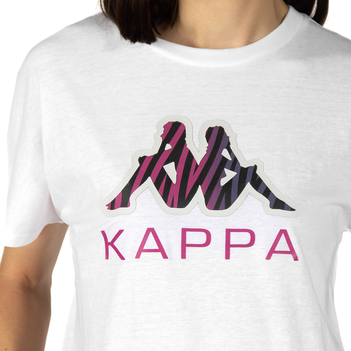 Foto 4 pulgar | Playera Kappa Edalyn Blanca para Mujer