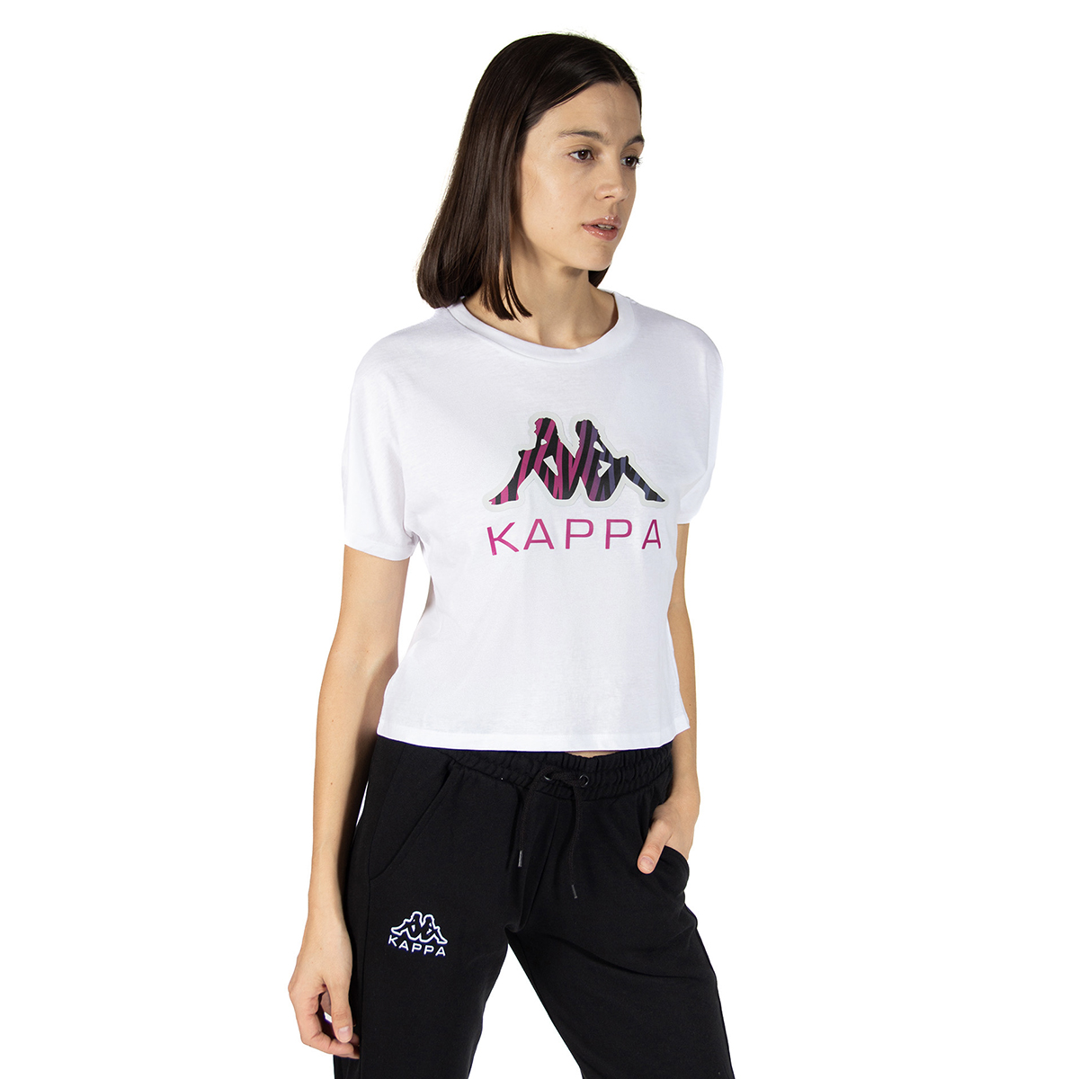 Foto 6 pulgar | Playera Kappa Edalyn Blanca para Mujer