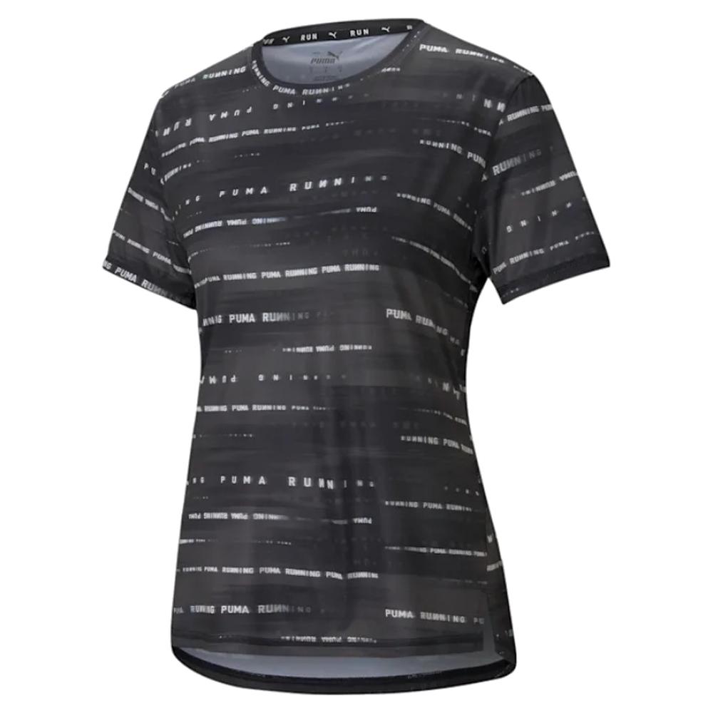 Foto 1 | Playera Puma Run Graphic Tee color Gris para Mujer