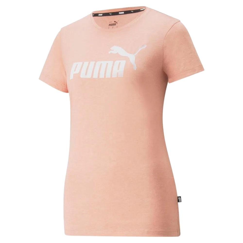 Playera Puma Ess Logo Tee Coral para Mujer