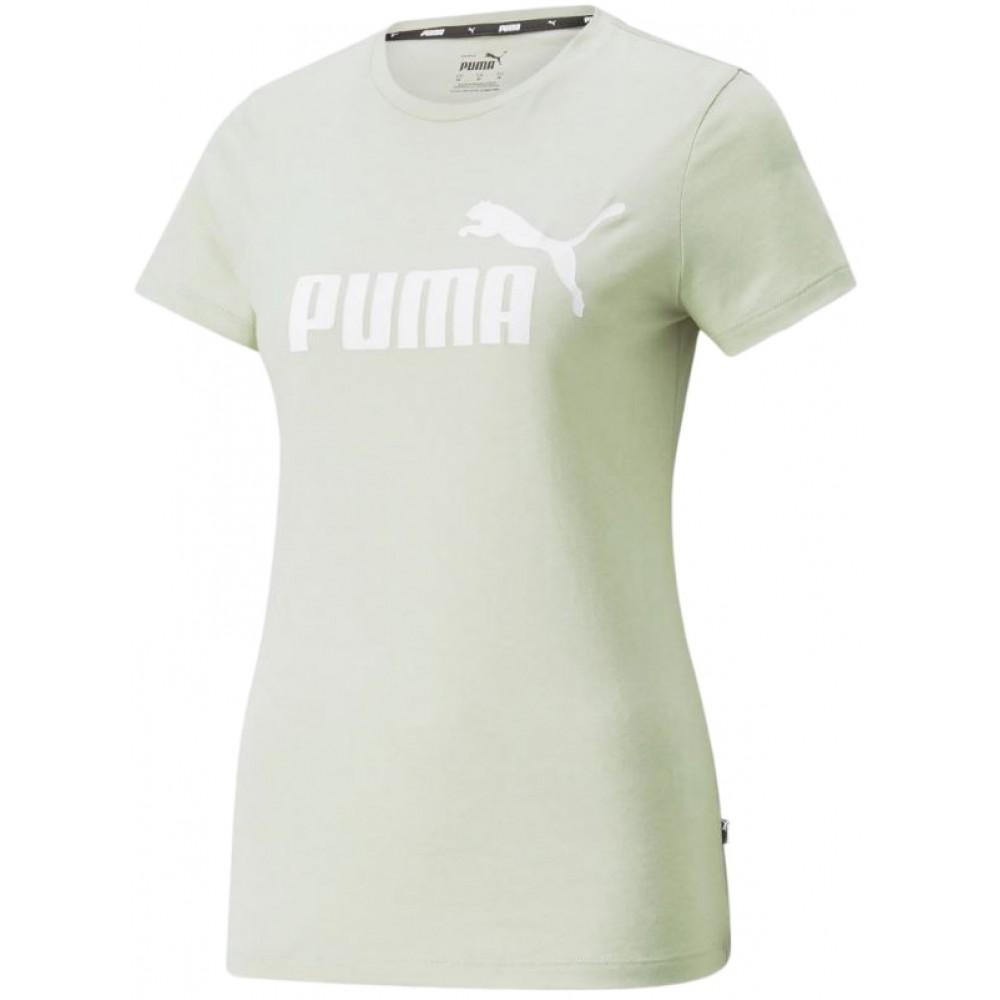 Playera Puma Ess Logo Tee 586876-85 Verde Claro para Mujer