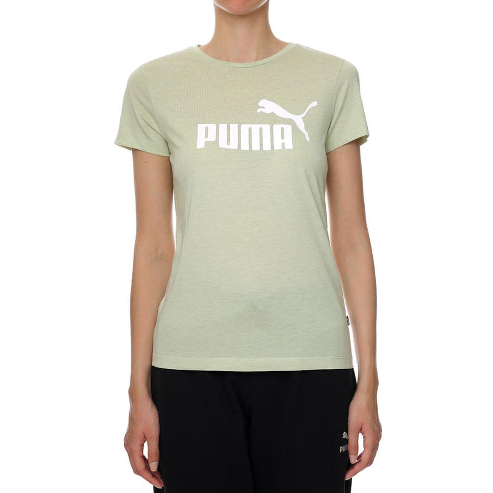 Foto 3 pulgar | Playera Puma Ess Logo Tee 586876-85 Verde Claro para Mujer