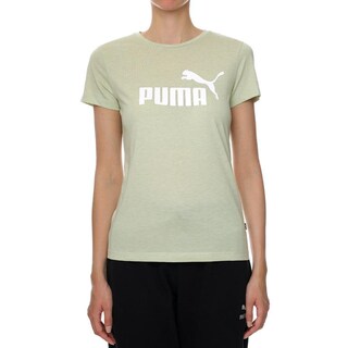 Foto 2 | Playera Puma Ess Logo Tee 586876-85 Verde Claro para Mujer