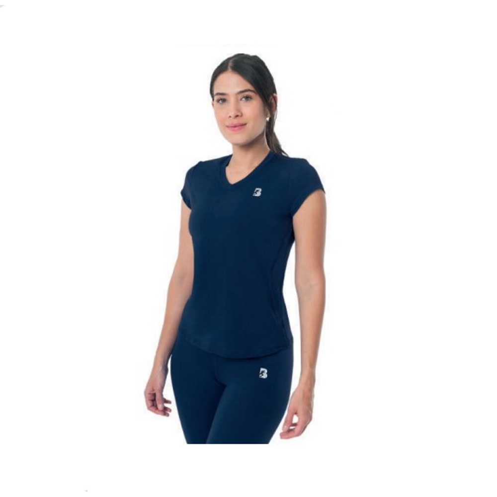 Playera Dry-fit Black Secret Manga Corta Azul Marino